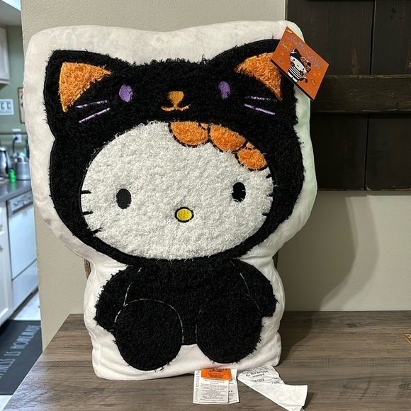 Hello Kitty Other - NWT HELLO KITTY BLACK CAT COSTUME LARGE HALLOWEEN THROW PILLOW